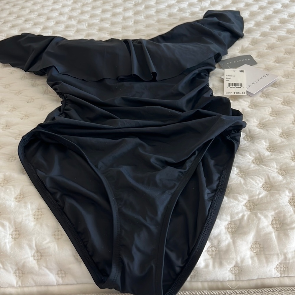 La Blanca brand new off the shoulder one piece bathing suit